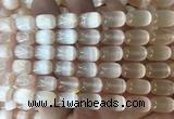 SEBS126 15 inches 8*12mm drum selenite gemstone beads wholesale