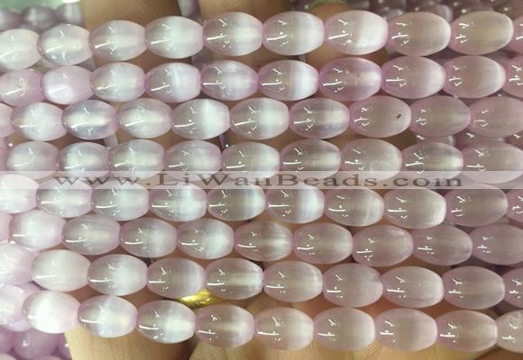 SEBS131 15 inches 6*9mm rice selenite gemstone beads wholesale