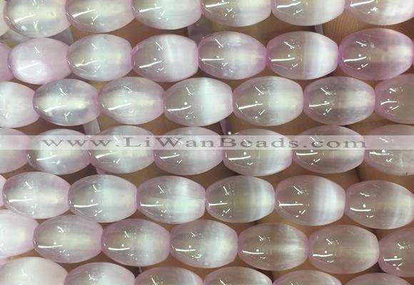 SEBS133 15 inches 10*14mm rice selenite gemstone beads wholesale