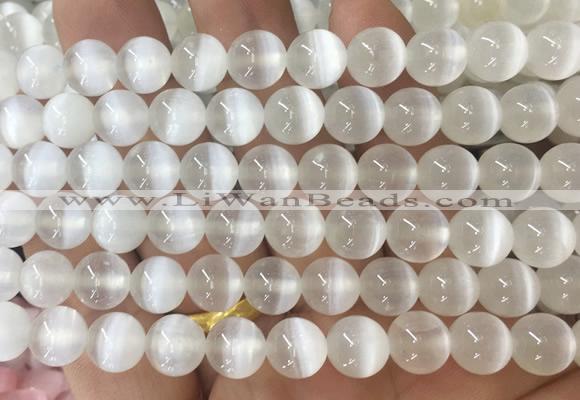 SEBS136 15 inches 8mm round selenite gemstone beads wholesale