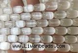 SEBS138 15 inches 8*12mm drum selenite gemstone beads wholesale