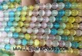 SEBS140 15 inches 6mm round colorful selenite gemstone beads wholesale
