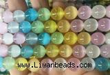 SEBS142 15 inches 10mm round colorful selenite gemstone beads wholesale