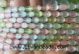 SEBS150 15 inches 6*9mm rice colorful selenite gemstone beads wholesale