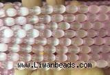 SEBS63 15 inches 6*9mm rice selenite gemstone beads wholesale