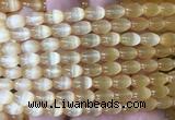 SEBS78 15 inches 6*9mm rice selenite gemstone beads wholesale