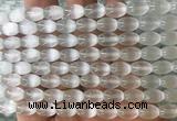 SEBS85 15 inches 6*9mm rice selenite gemstone beads wholesale