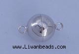 SSC104 2pcs 12mm round 925 sterling silver magnetic clasps