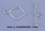 SSC31 5pcs 12*16mm diamond 925 sterling silver toggle clasps