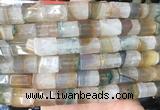 TBBS147 15 inches 10*14mm faceted tube agate gemstone beads wholesale