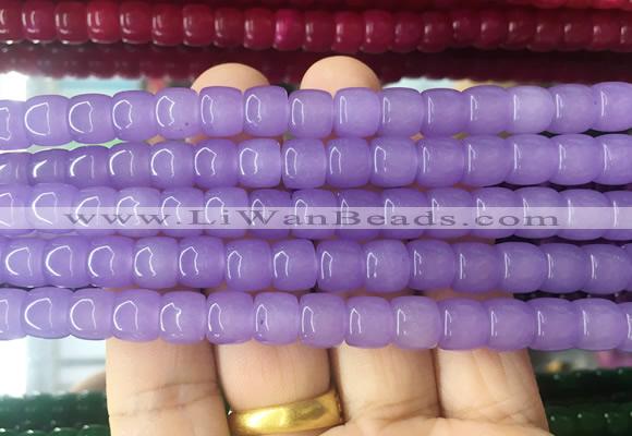 TBBS151 15 inches 7*8mm tube candy jade gemstone beads wholesale