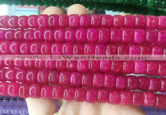 TBBS153 15 inches 7*9mm tube candy jade gemstone beads wholesale
