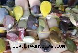 TRBS103 Top drilled 13*18mm faceted flat teardrop mookaite beads wholesale