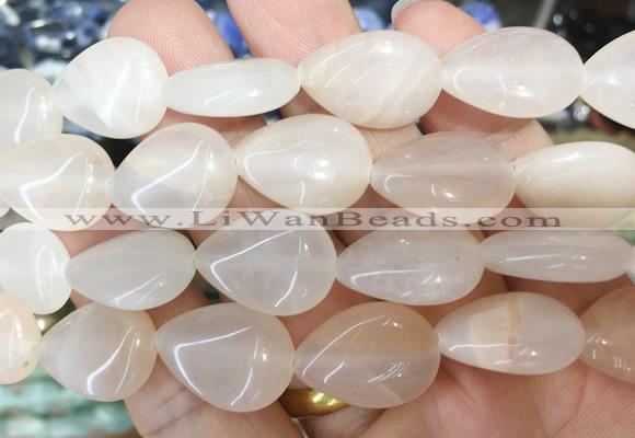 TRBS111 15 inches 13*18mm flat teardrop Pink aventurine beads wholesale