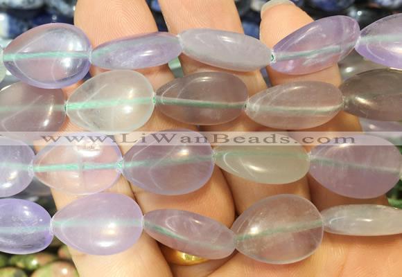 TRBS114 15 inches 13*18mm flat teardrop Fluorite beads wholesale