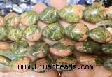 TRBS119 15 inches 13*18mm flat teardrop Unakite beads wholesale
