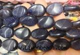 TRBS122 15 inches 13*18mm flat teardrop twist Blue goldstone beads wholesale
