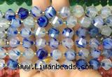 TWBS102 15 inches 10mm faceted twist agate beads wholesale
