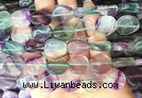 TWBS60 15 inches 16mm twist coin fluorite beads wholesale