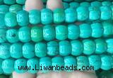 WBBS02 15 inches 12*16mm pumpkin yellow green howlite turquoise beads wholesale