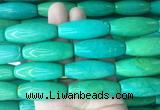 WBBS05 15 inches 16*40mm rice yellow green howlite turquoise beads wholesale