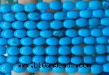 WBBS08 15 inches 8*12mm rice howlite turquoise gemstone beads wholesale