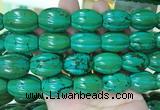 WBBS17 15 inches 16*22mm pumpkin howlite turquoise gemstone beads wholesale