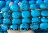 WBBS20 15 inches 23*27mm oval howlite turquoise gemstone beads wholesale