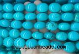 WBBS25 15 inches 13*16mm oval howlite turquoise gemstone beads wholesale
