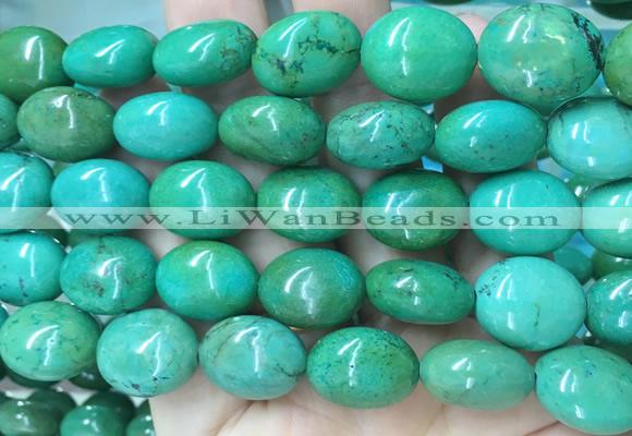 WBBS34 15 inches 18*20mm oval howlite turquoise gemstone beads wholesale