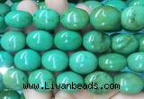 WBBS35 15 inches 20*24mm oval howlite turquoise gemstone beads wholesale