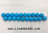 WBBS62 20mm carved round loose howlite turquoise gemstone beads wholesale